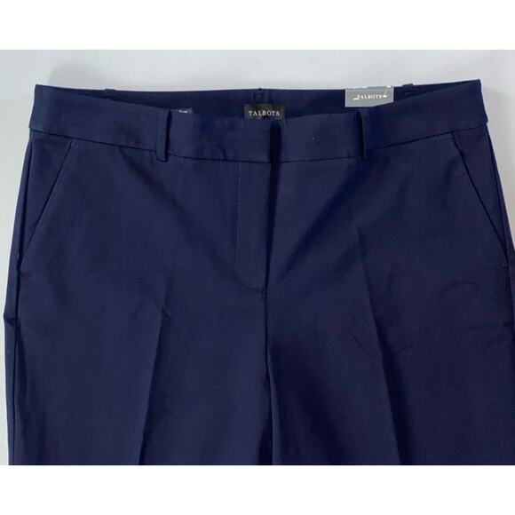 Talbots Newport Trouser Leg Full Length Chino Dress Pants. Navy, Women's 16P NWT - Picture 4 of 8
